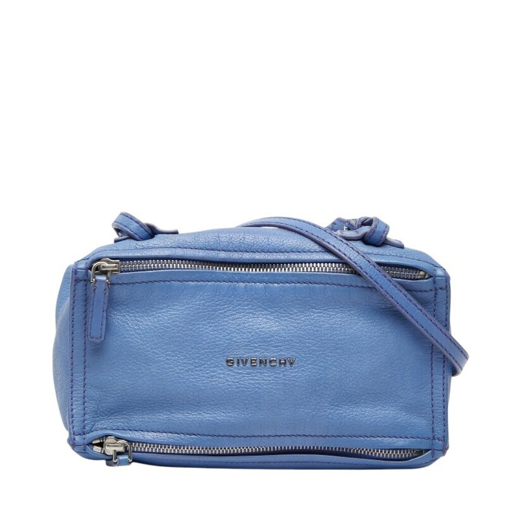 Givenchy Pandora Crossbody Bag Blue Leather